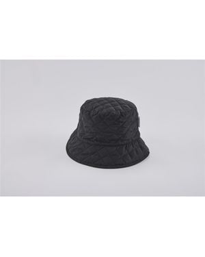 Ben Sherman Diamond Quilted Bucket Hat In Black - White