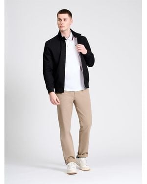 Ben Sherman Rim Hem Signature Harrington In Black - White