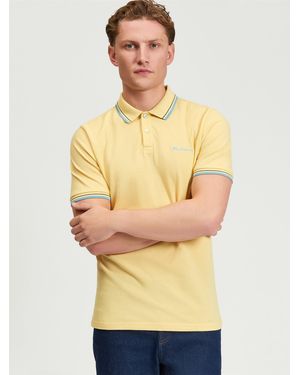 Ben Sherman Short Sleeve Signature Pique Polo In Butterscotch - Yellow