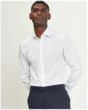 Ben Sherman Polka Dot Shirt In White