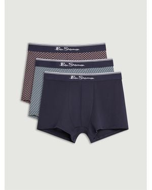 Ben Sherman 3 Pack Pattern Mix Underwear In Assorted - Black