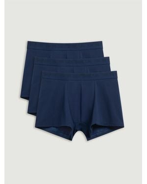 Ben Sherman 3 Pack Tonal Block Trunks In Dark Navy - Blue