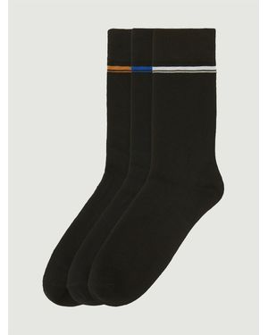 Ben Sherman 3 Pack Mod Stripe Sock In Black