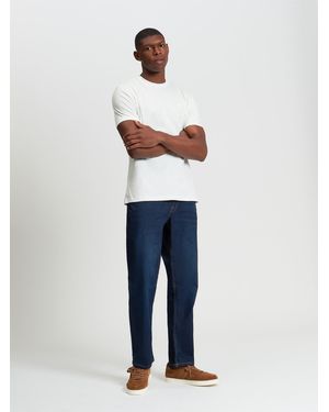 Ben Sherman Dark Rinse Wash Slim Fit Jean In Rinsewash Denim - Blue