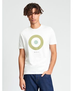 Ben Sherman Short Sleeve Signature Target Tshirt In Putty - White
