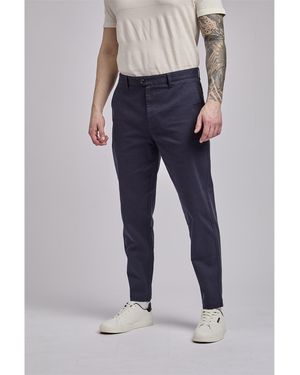 Ben Sherman Dobby Weave Trousers - Blue