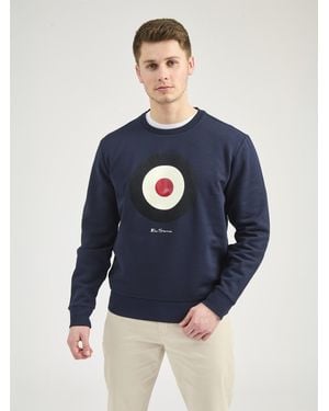 Ben Sherman Flock Target Sweat - Blue