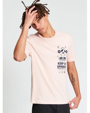 Ben Sherman Short Sleeve World Dj Tshirt In Blush Pink - Multicolour