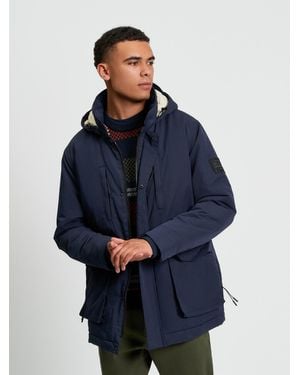 Ben Sherman Heavy Parka In Dark Navy - Blue