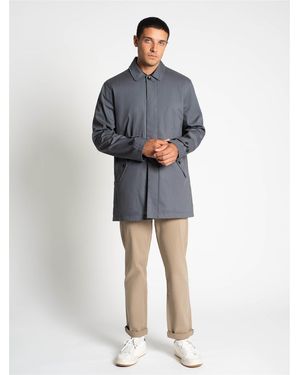 Ben Sherman Wadded Bonded Mac In - Blue