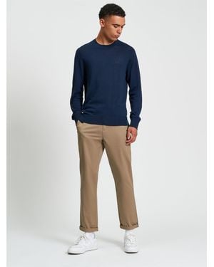 Ben Sherman Merino Crew Neck - Blue