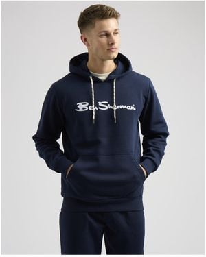 Ben Sherman Applique Logo Hoodie - Blue