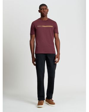 Ben Sherman Washed Straight Fit Jean In Black Denim