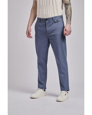 Ben Sherman Summer Twill Trousers In Dusky Blue