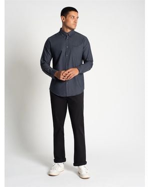 Ben Sherman Long Sleeve Oxford Shirt In Slate - Blue