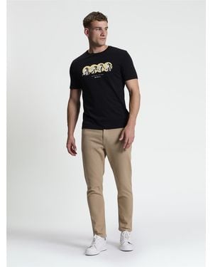 Ben Sherman Short Sleeve Band On The Run In Black - Multicolour