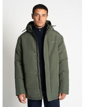 Ben Sherman Barrel Quilted Jacket In Camouflage - Green