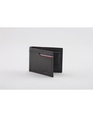 Ben Sherman Panel Stripe Tape Billfold Leather Wallet In - White