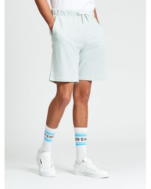 Ben Sherman Tri Colour Textured Short In Mint - White