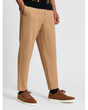 Ben Sherman Canvas Trouser In Camel - Black