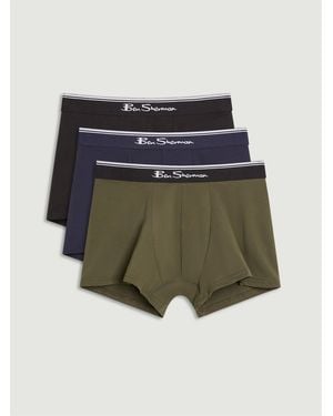 Ben Sherman 3 Pack Plain Mix Underwear In Assorted - Black