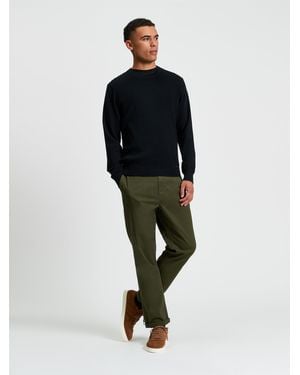 Ben Sherman Textured Front Crew - Blue