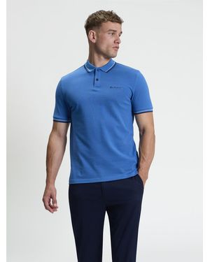 Ben Sherman Short Sleeve Signature Pique Polo In Lapis - Blue