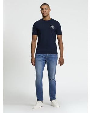 Ben Sherman Short Sleeve Viva La Mod Tshirt In Dark Navy - Blue