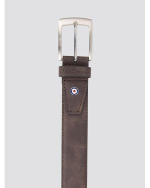 Ben Sherman Templeman Casual Leather Belt - White