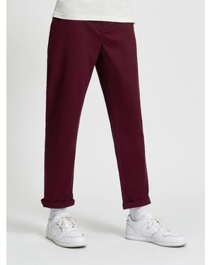 Ben Sherman Signature Slim Stretch Chino In Dark Wine - Red