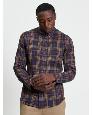 Ben Sherman Multi Check Shirt In Dark Navy - Multicolour
