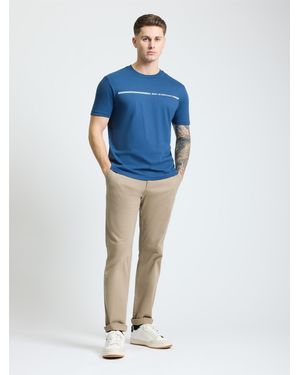 Ben Sherman Core Stripe Tee In Indigo - Blue