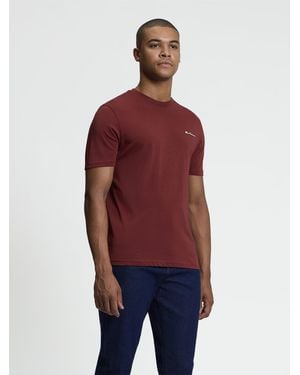 Ben Sherman Short Sleeve Signature Tshirt In Cinnamon - Red
