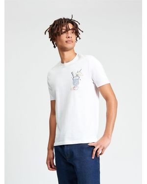 Ben Sherman Gold Fish Bowl Tee In White - Blue