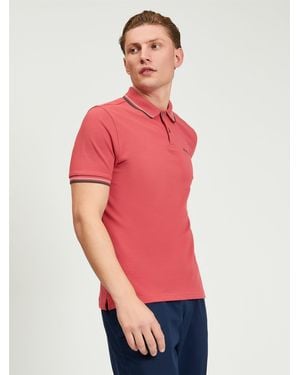 Ben Sherman Signature Pique Polo In Coral - Red