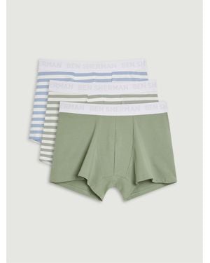 Ben Sherman 3 Pack Stripe Mix Underwear In Assorted - Black