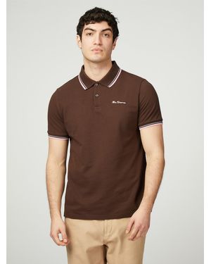 Ben Sherman Signature Pique Polo - Brown