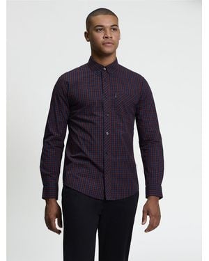 Ben Sherman Long Sleeve House Check In Sienna - Blue