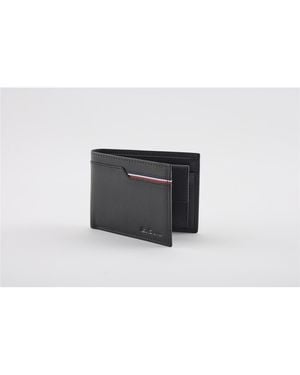 Ben Sherman Panel Stripe Tape Billfold Leather Wallet In - White