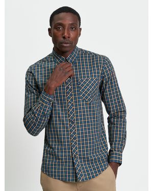 Ben Sherman Long Sleeve House Check Shirt In - Blue
