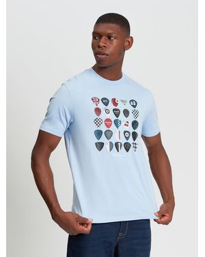 Ben Sherman Plectrum Tee In Sky - Blue