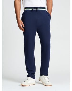 Ben Sherman Tipped Jersey Jogger In Dark Navy - Blue