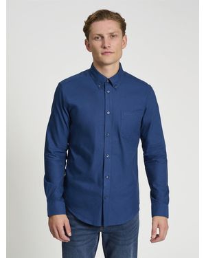 Ben Sherman Long Sleeve Oxford Shirt In Royal Blue