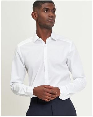 Ben Sherman Diamond Dobby Shirt In White