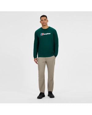 Berghaus Big Logo Long Sleeves Tee - Green