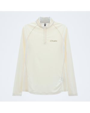 Berghaus 24/7 Half Zip Long Sleeve Tech Tee - White