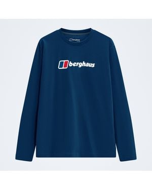 Berghaus Big Logo Long Sleeve Tee - Blue