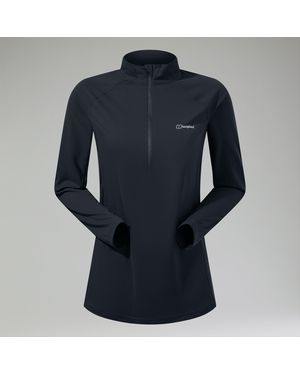 Berghaus 24/7 Half Zip Maternity Long Sleeve Tech Tee - Blue