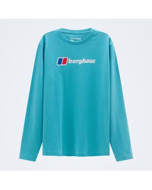 Berghaus Big Logo Long Sleeve Tee - Blue