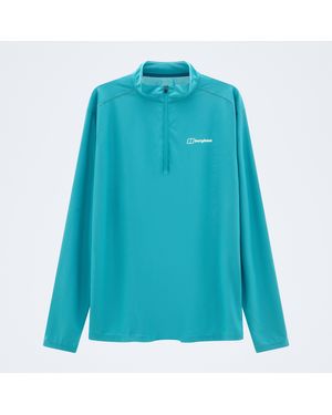 Berghaus 24/7 Half Zip Long Sleeve Tech Tee - Blue